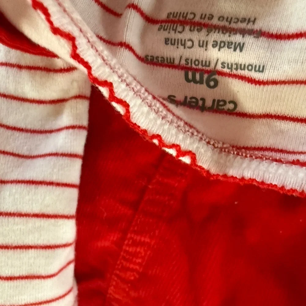 Carter’s Santa Jumper, Shirt, & Tights